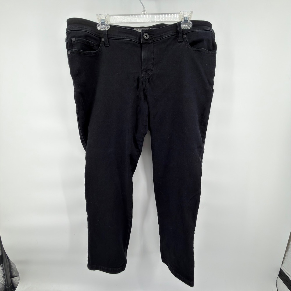 Torrid Luxe Skinny Pants Womens 18S Black Sateen Stretch Mid Rise Tapered